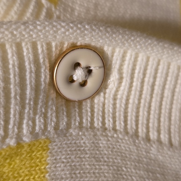 Talbot's Women's Yellow and White Striped Sweater - Picture 8 of 8